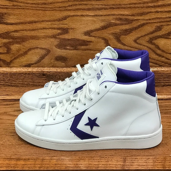 Converse Shoes | Converse Pro Star Pl Leather 76 Mid White Candy | Poshmark